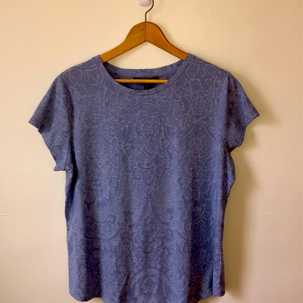 Vera Wang Women’s Short Sleeve Blue Shirt Size XL